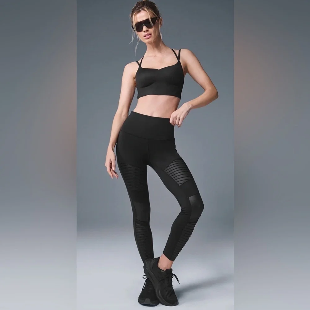 Alo Yoga 7/8 High-Waist Moto Legging Black XS